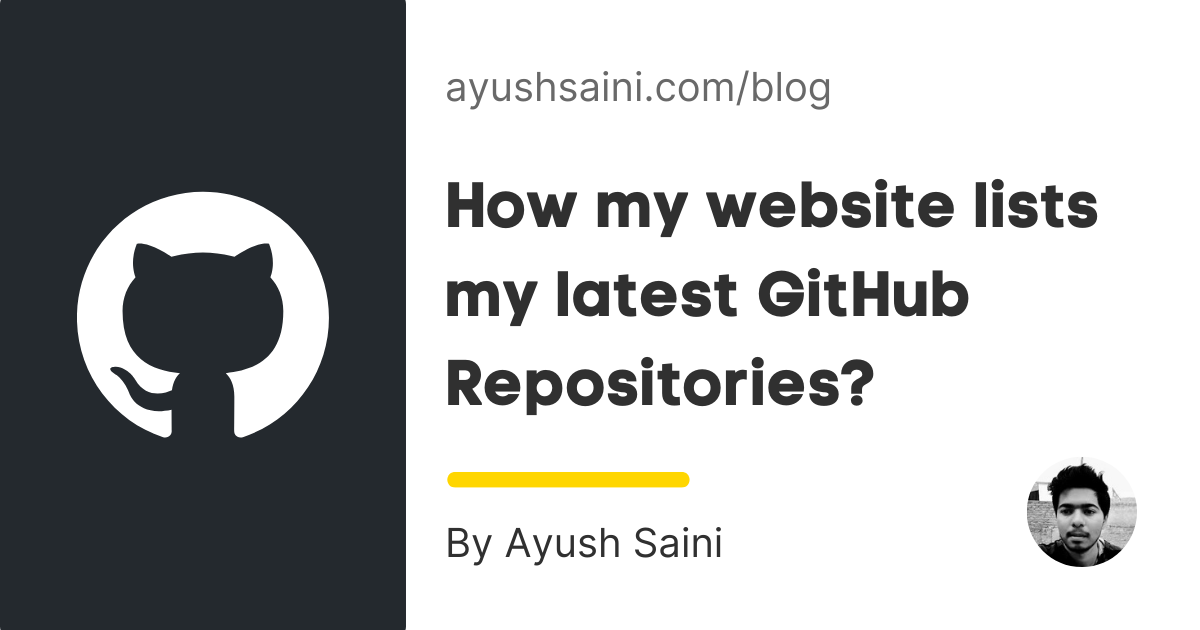 How my website lists my latest GitHub Repositories?